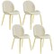 Gymax 4PCS Velvet Dining Chair Accent Leisure Chair Armless Side Chair